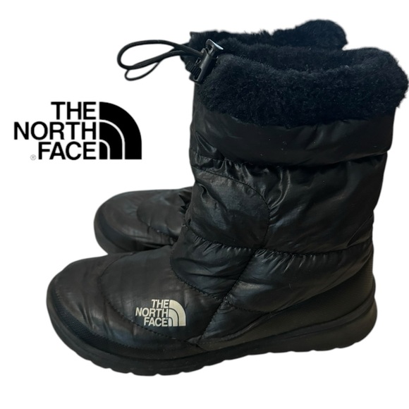 The North Face Nuptse Bootie III 3 Black Women's Snow Boots 6 - Picture 1 of 7